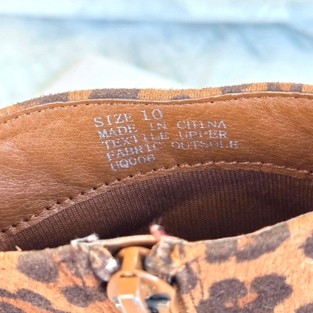 Volatile 'Lottie' Brown Leopard Print Toddler Girls Ankle Boots Size 10 EUC - Picture 10 of 16